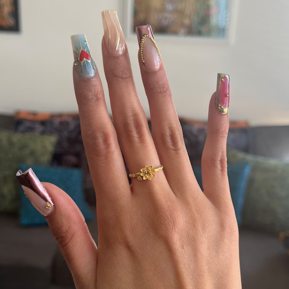 BIRTH FLOWER RING (ADJUSTABLE)