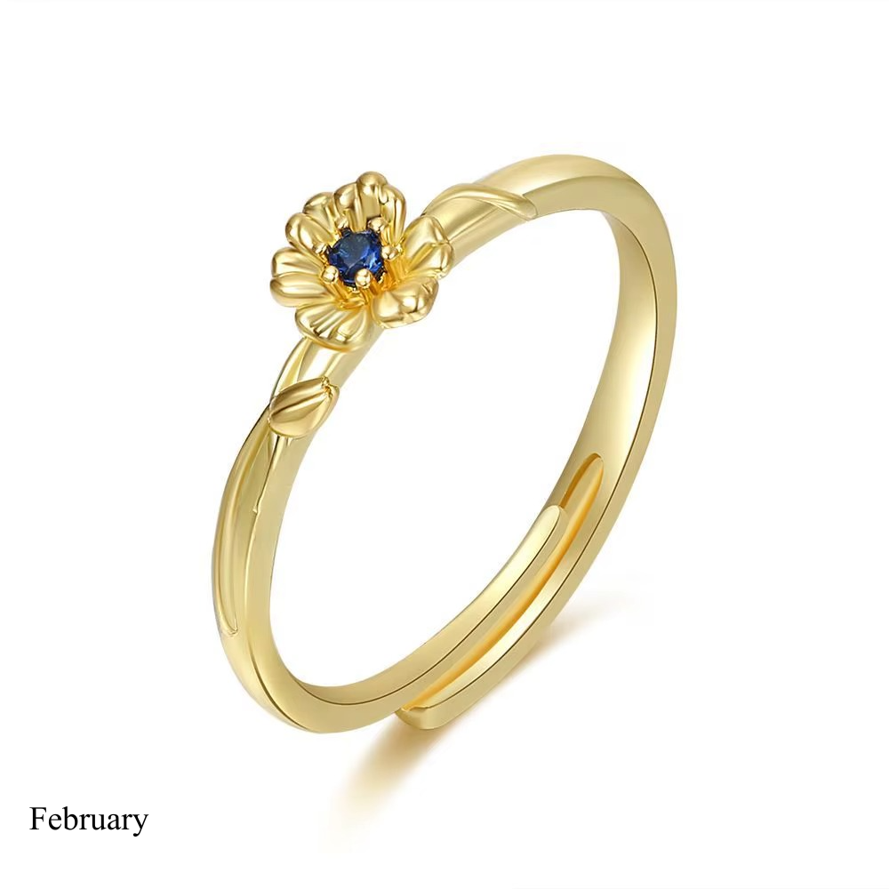 BIRTH FLOWER RING (ADJUSTABLE)